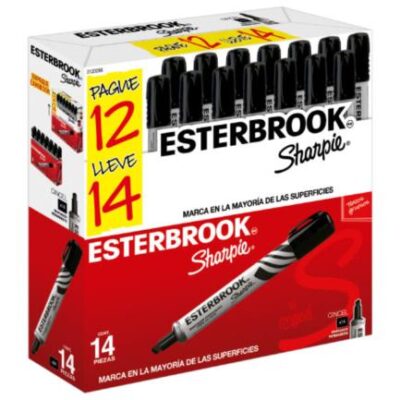 Marcador Esterbrook Negro c/14