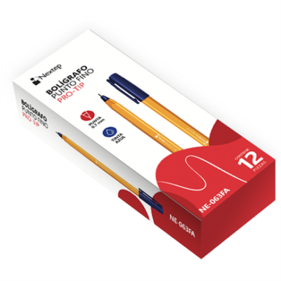 Paquete de Plumas Nextep Pro-Tip Azul c/12