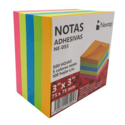 Notas Adhesivas Nextep 3×3 colores c/500hjs