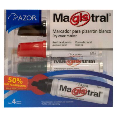 Marcadores Pintarrón Magistral Surtidos Caja c/4