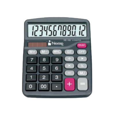 Nextep Calculadora Semi Escritorio 12 Dígitos Batería/Solar